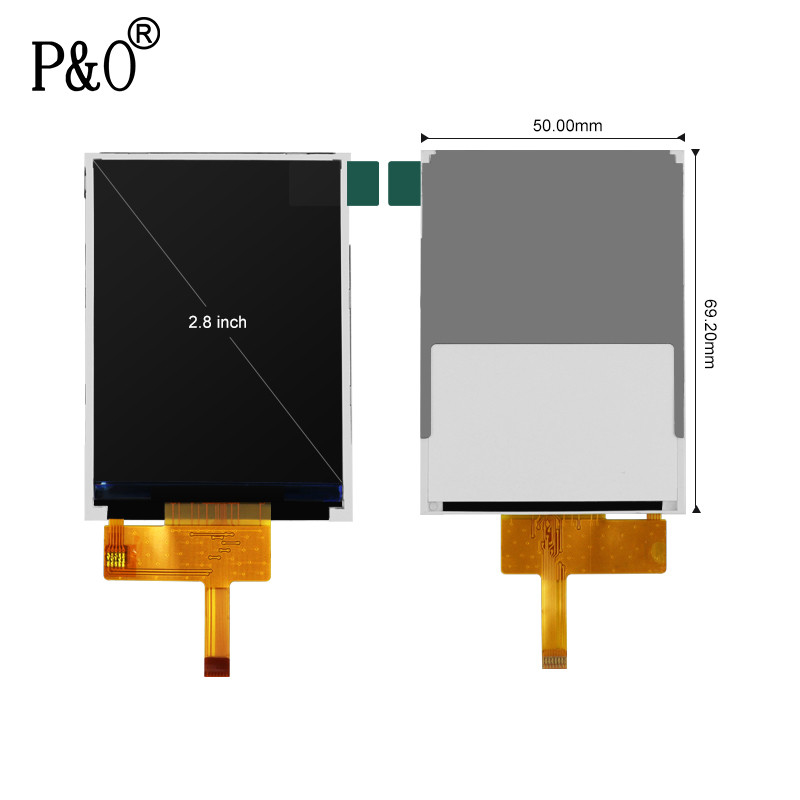 Pantalla LCD táctil de 40 pines Polcd 240x320, MCU FPC panel táctil TFT LCD de 2,8 pulgadas