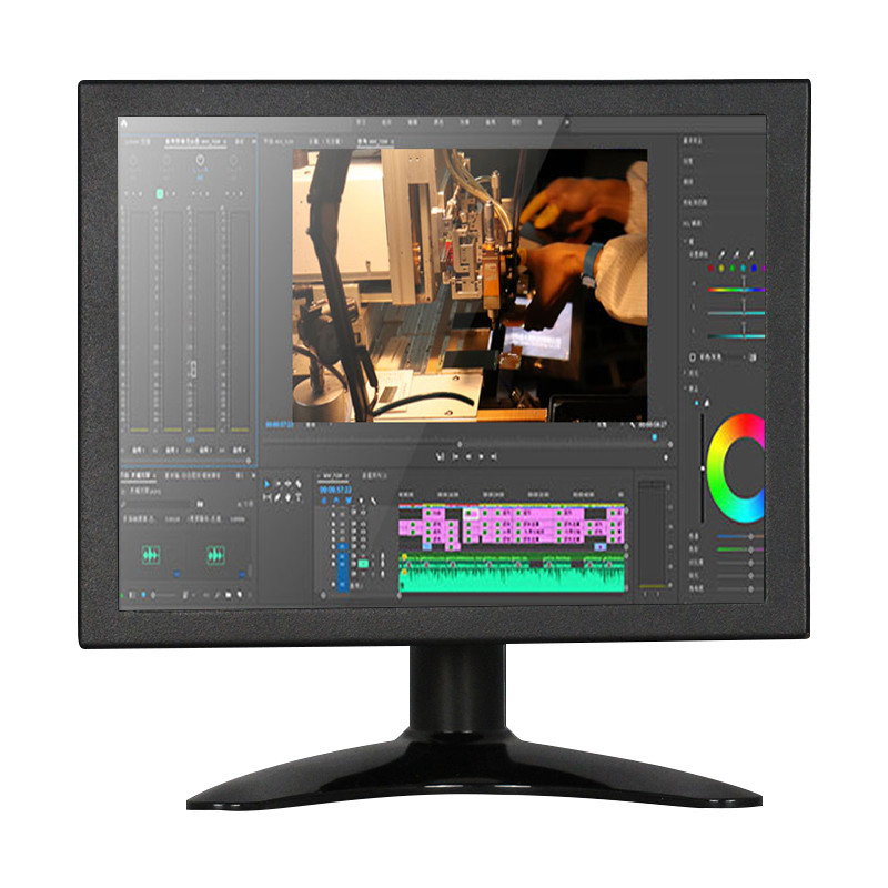Función multi de Polcd material industrial integrado del metal del monitor de la pantalla LED de VGA TFT de 8 pulgadas