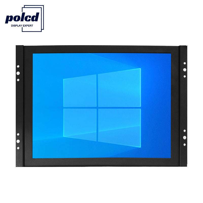 Polcd modifica el marco abierto del monitor LCD industrial para requisitos particulares de la caja metálica del panel IPS de 8 pulgadas