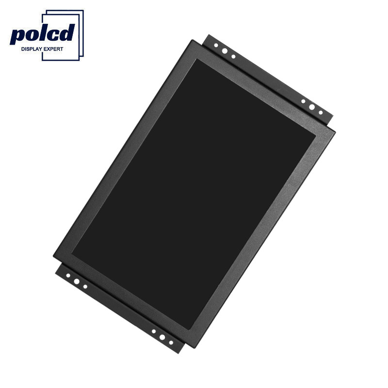Polcd TFT LCD Display Monitor de pantalla táctil industrial de 10,1 pulgadas Alto brillo IP65 Negro