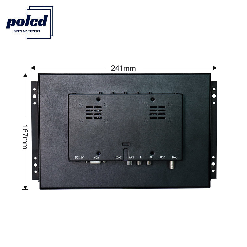 Polcd monitor de marco abierto VGA de pantalla LED LCD personalizado de 10,4 pulgadas para industrial
