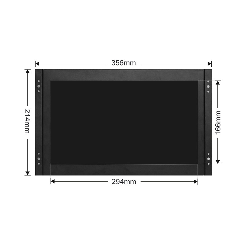 Polcd Caja de metal de 13,3 pulgadas Monitor LCD industrial Marco abierto Pantalla táctil VGA HDMI