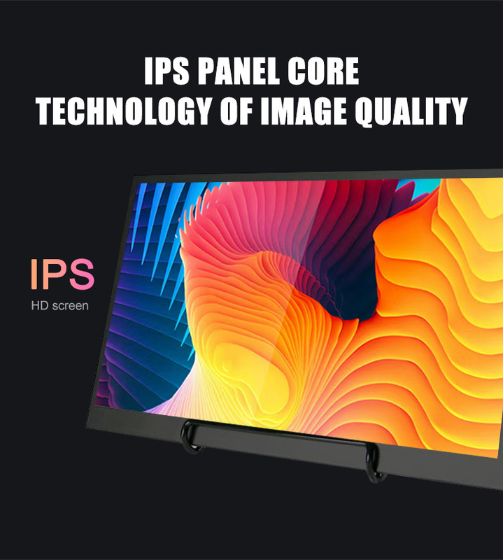 Salida de audio portátil de la pulgada IPS HD de Polcd 10,5 del monitor del tacto del metal de la aleación de aluminio