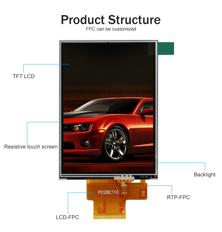 1,69 2,2 2,4 3,5 4 4,3 avanzan lentamente el pequeño panel a todo color de la exhibición LCM TFT RGB SPI IPS del LCD