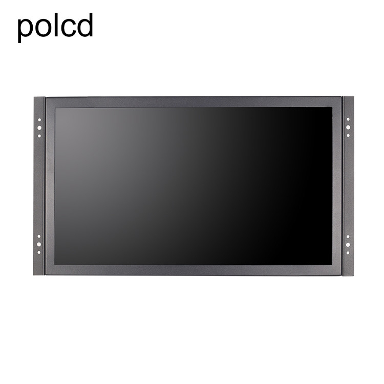 Puerto industrial integrado montado en la pared del monitor LCD IPS HDMI VGA de la pulgada del metal de Polcd 15,6