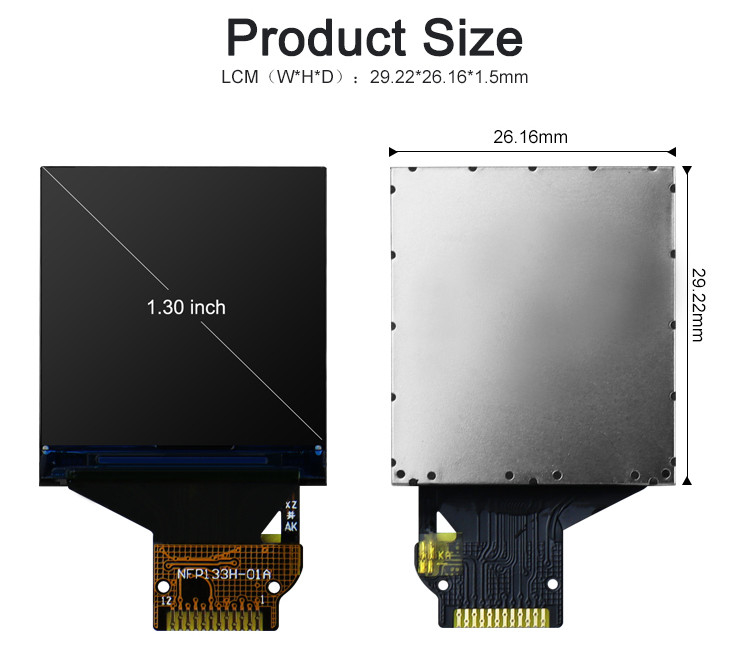 Pantalla táctil de ST7789V IC TFT LCD 240*240 a la vista para los relojes elegantes