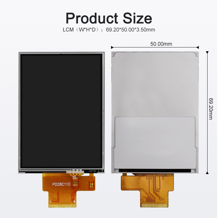 Polcd 260 Nit 240x320 Lcd 2,8 pulgadas ST7789V Panel táctil Lcd 4 hilos SPI