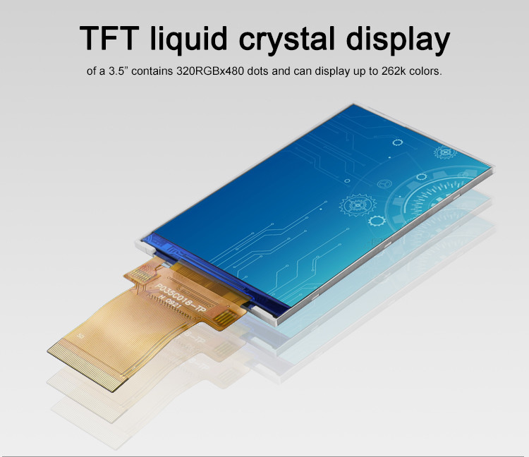 3Modulo de panel LCD de 5 pulgadas 320x480 RGB Spi Interfaz a todo color Tft Lcm Display Polcd