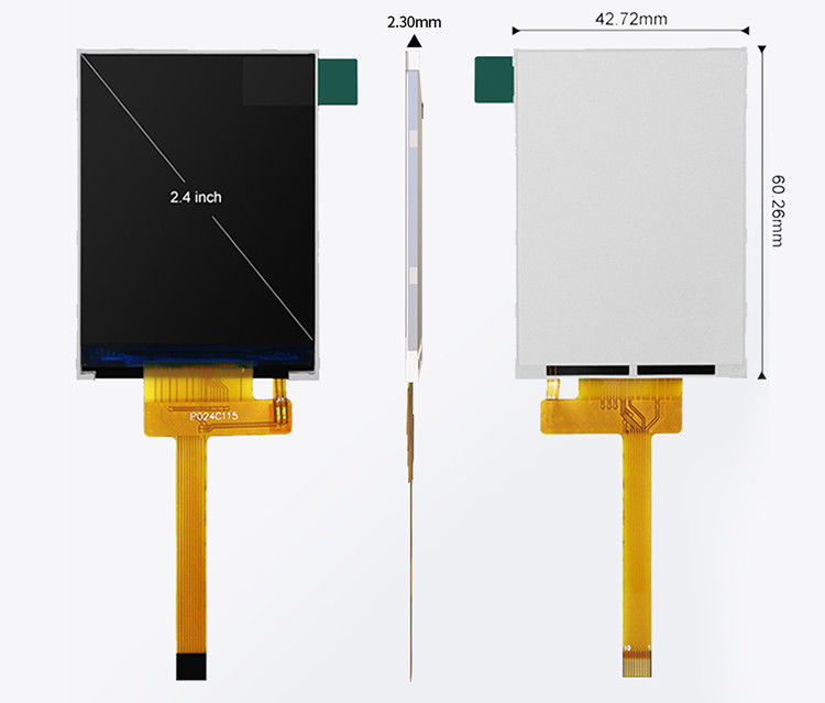 Polcd 240x320 LED retroiluminado Tft pantalla de LCD de 2,4 pulgadas LCM 260 Nit Brillo Lcm Panel