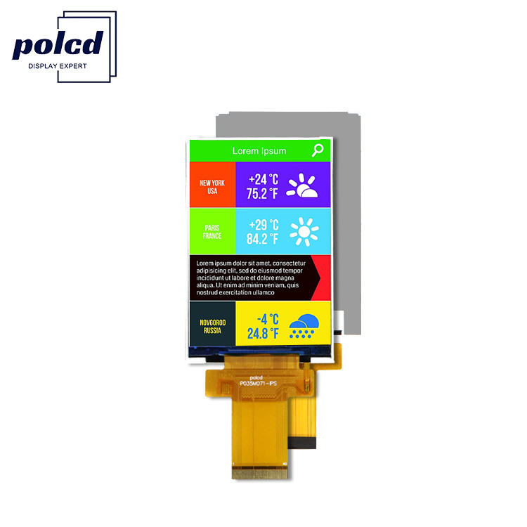 3.5 pulgadas Equipo industrial Tft Color módulo de LCD Ips Mcu Spi Interfaz