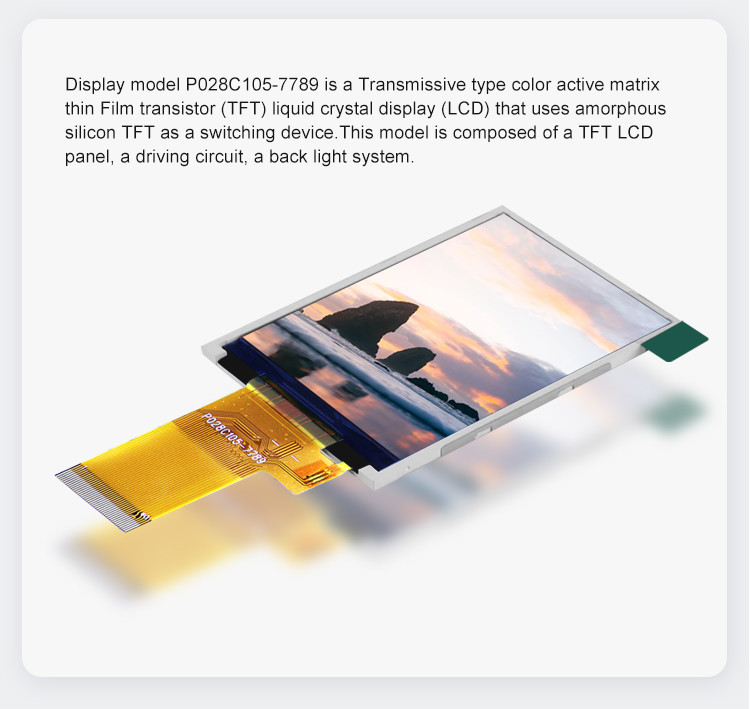 Mcu 37 Pin 2.8 pulgadas pantalla táctil módulo de pantalla de LCD con toque de resistencia