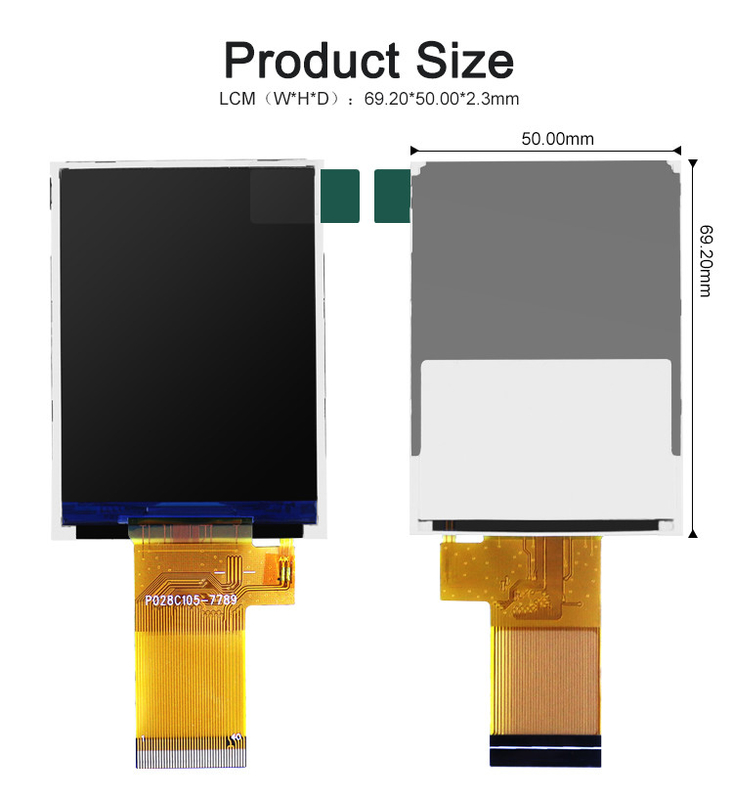 Mcu 37 Pin 2.8 pulgadas pantalla táctil módulo de pantalla de LCD con toque de resistencia