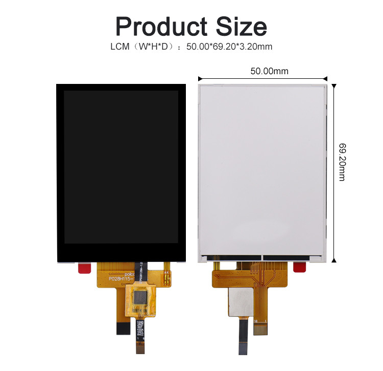 2.8 pulgadas RGB Tft módulo de LCD 240x320 4 alambre resistivo táctil o pantalla táctil capacitiva