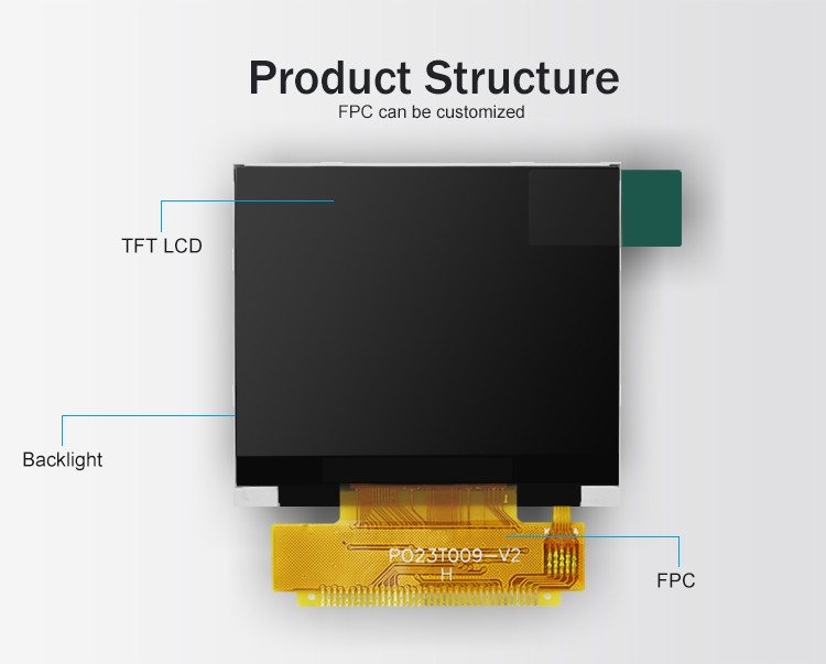 Polcd 2.31 pulgadas 320x240 Resolución 8080 Interfaz MCU ILI9342C Modulo de pantalla LCD a color