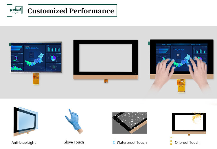 Polcd Personalizado 10.1 pulgadas CTP 16:9 GT911 GG Transparente pantalla táctil de vidrio Panel táctil capacitivo