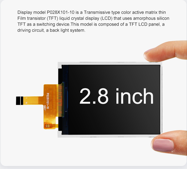 Polcd ST7789V Pantalla Ips de 2,8 pulgadas 12 0'CLOCK TFT LCD Módulo ISO9001