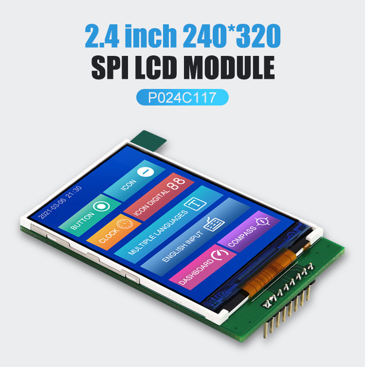 Polcd RoHS Color 262K Lcd Tft Panel táctil ST7789V2 Tft de 2,4 pulgadas