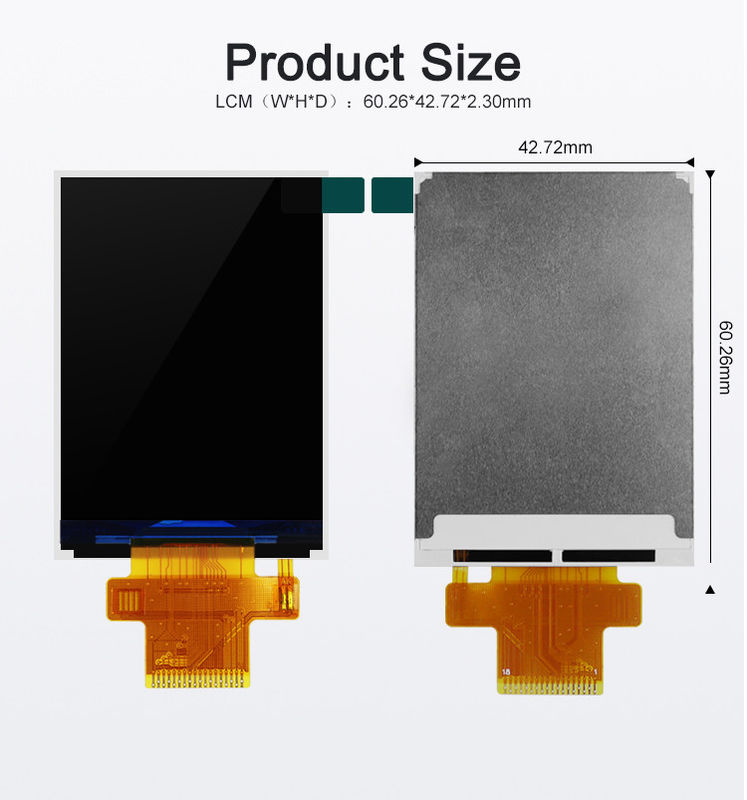 Polcd ST7789V2 Pantalla TFT a color de 2.4 pulgadas, módulo LCD TFT 262K, LCD TFT de 48.96 mm