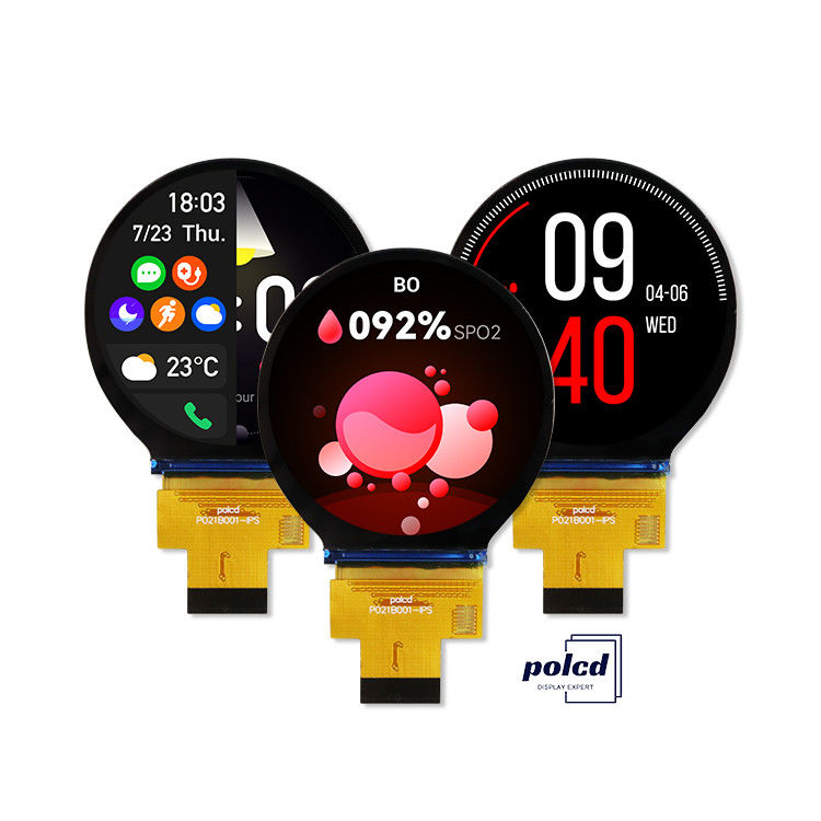 Polcd 2,1 pulgadas IPS LCD redondo pequeño 480*480 interfaz Mipi ST7701S Módulo de visualización TFT circular