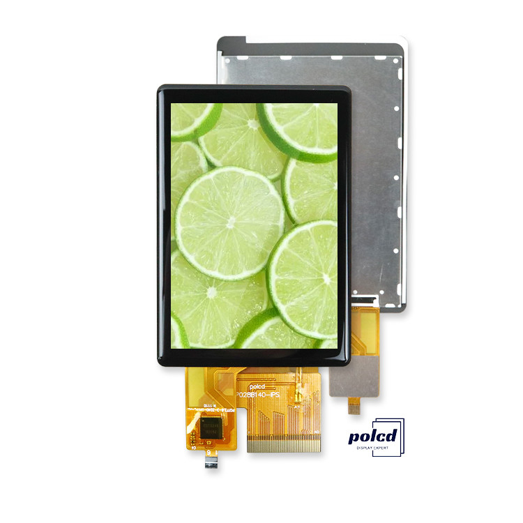 Polcd de alta luminancia 500nit 2,8 pulgadas pantalla LCD 240x320 IPS todos los ángulos de visión CTP capacitiva pantalla TFT táctil