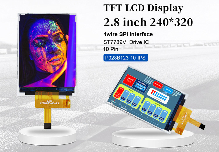 Polcd LCD pequeño 2.8' 240x320 Industrial IPS Pantalla a color de vista completa 2.8 pulgadas Pantalla LCD TFT de puerto paralelo