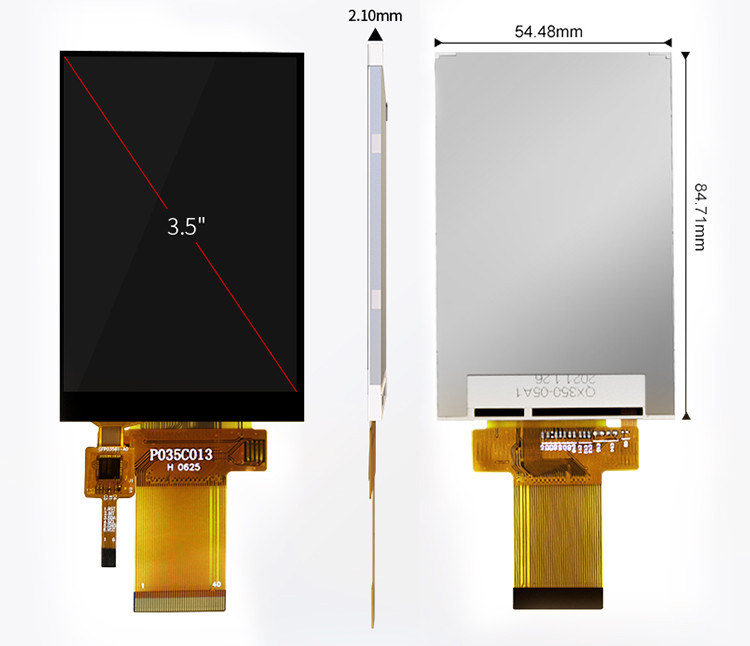 Polcd 3.5''Pantalla LCD con panel táctil capacitivo 320x480 40pin ILI9488 3.5 pulgadas TFT LCD Modulo de pantalla