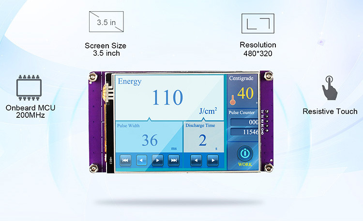 Polcd 3,5 pulgadas Puerto de serie de instrucciones de la pantalla de mando LCD módulos TFT pantalla HMI pantalla táctil