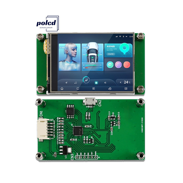Polcd 2.4 pulgadas Tft LCD Modulo 240 * 320 Hmi Uart Puerto Smart LCD Display Resistencia industrial pantalla táctil