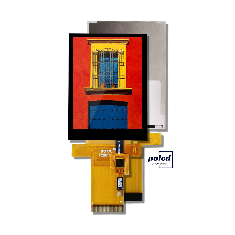 Polcd Tft RGB 2,8 pulgadas Controlador industrial Panel de visualización a color Pantalla táctil capacitiva Módulo IPS LCD