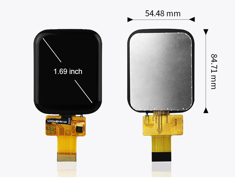 Polcd 1.69 pulgadas 240x280 Panel táctil capacitivo Ángulo de visión completo Módulo LCD para Smart Watch
