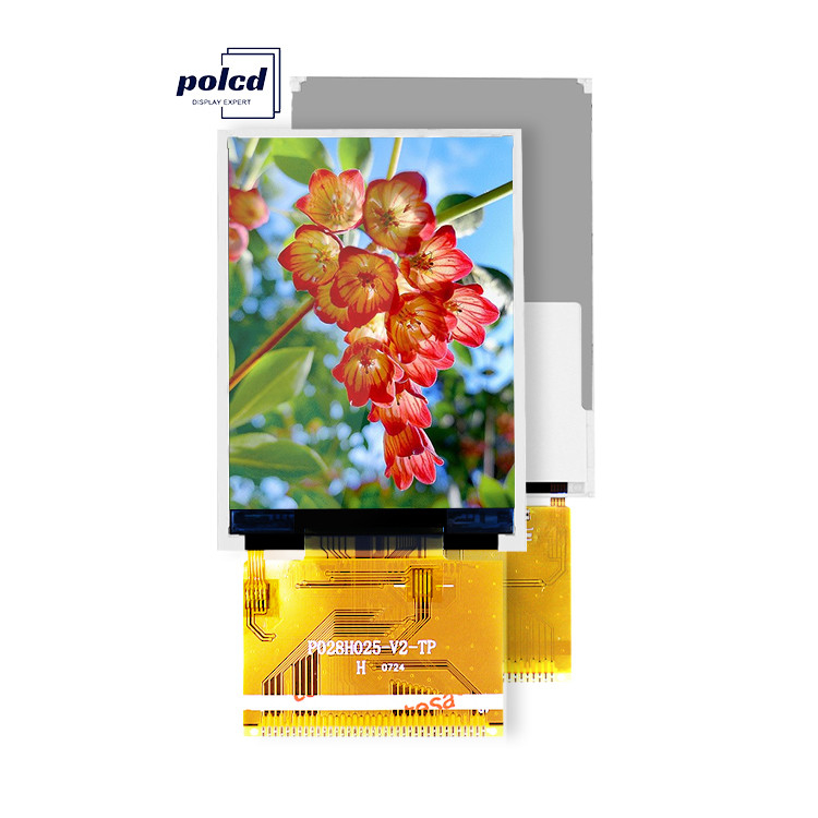 Brillo 240X320 de Polcd 300 pantalla LCD médica de la exhibición ILI9341V de Lcd Tft de 2,8 pulgadas
