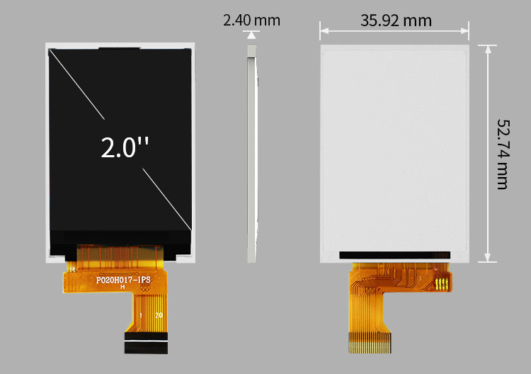 Polcd 262K 2.4Mm Pantalla Lcd de 2 pulgadas ST7789V IPS TFT LCD Display 240X320