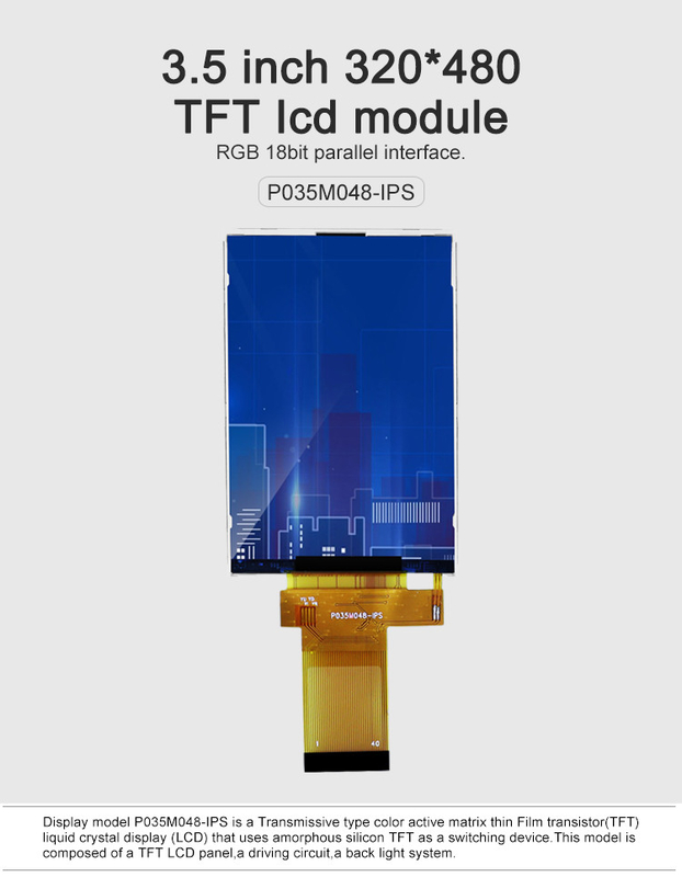 Polcd 18 BIT RGB IPS TFT LCD Display 320X480 Pixeles Tft Lcd 3.5