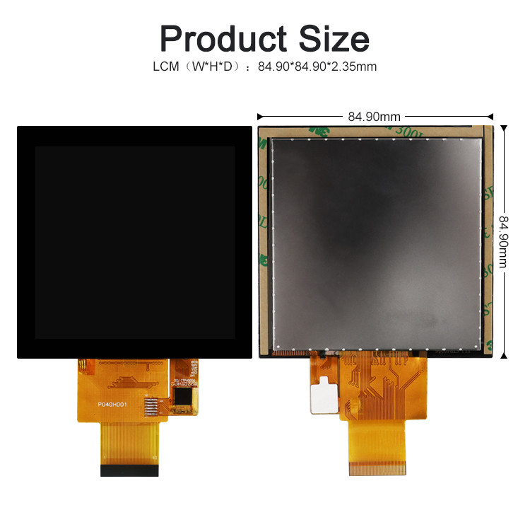 Polcd 4 pulgadas Panel LCD 480*480 IPS Pantalla LCD de alto brillo Interfaz RGB Módulo LCD TFT