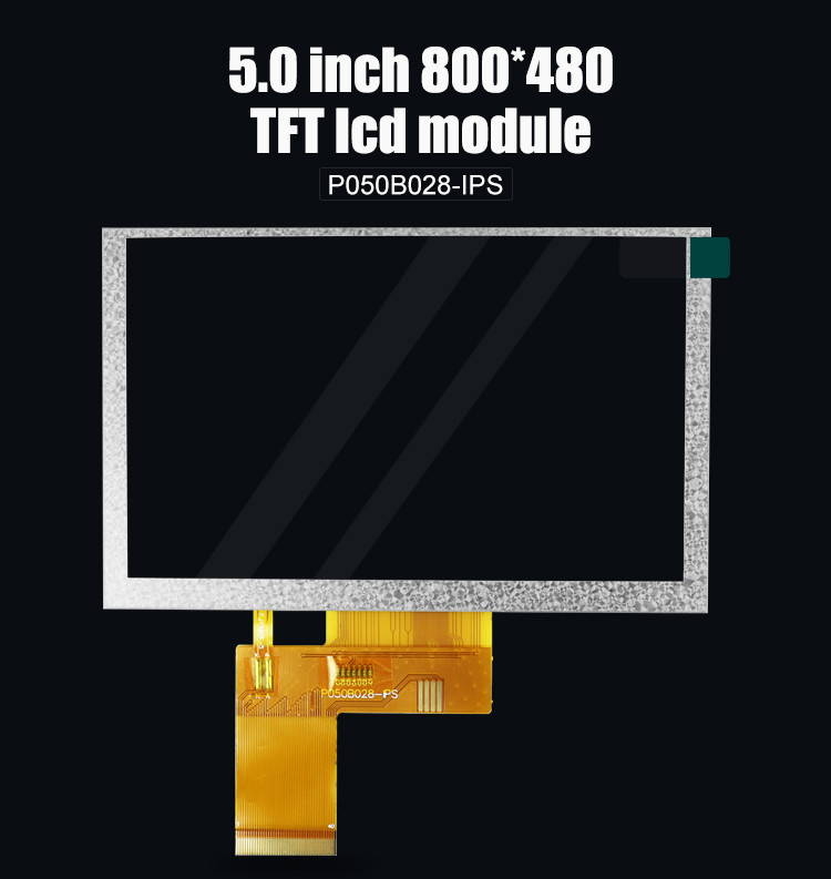 Polcd 5 pulgadas TFT Display 800x480 RGB Interfaz de 24 bits IPS Ángulo de visión completo Módulo LCD de alto contraste