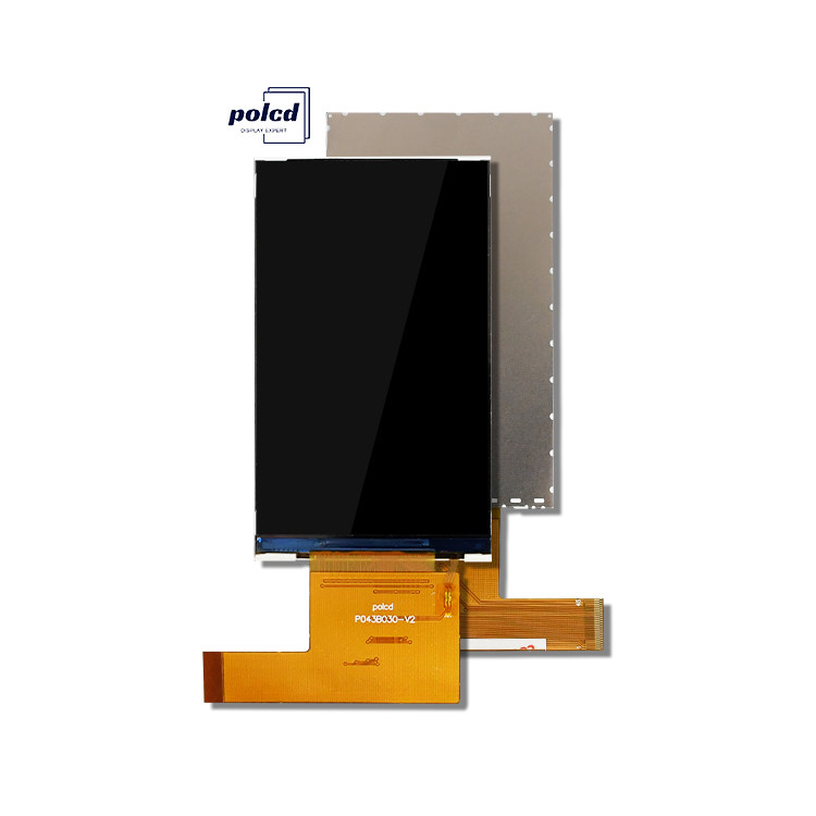 Polcd Personalizado 4,3 pulgadas pantalla TFT 480x800 Resolución IPS Ángulo de visión completo 45 pin 4,3 pulgadas módulo LCD