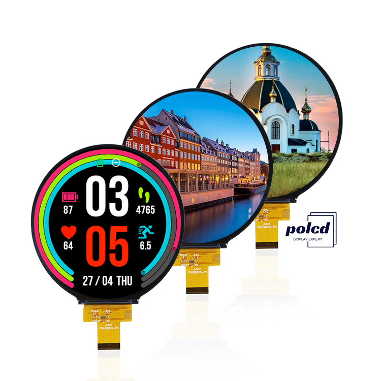 Polcd 4.0'' Panel circular LCD Modulo 720*720 ST7703 IPS Ángulo de visión Interfaz MIPI Display TFT redondo