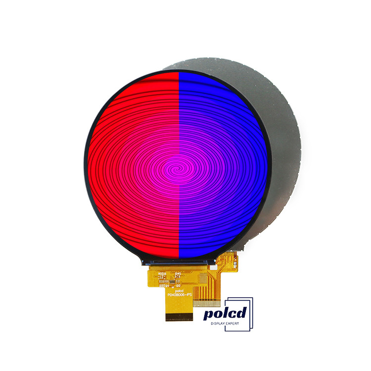 Polcd Tamaño pequeño Pantalla LCD redonda de 4 pulgadas 720x720 píxeles Interfaz MIPI de 4 líneas Pantalla a todo color