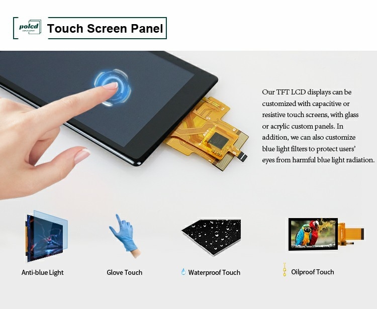 Polcd Personalizado 3.5 pulgadas 320x480 pantalla táctil 500nit ST7796U IPS Tft módulo de pantalla LCD