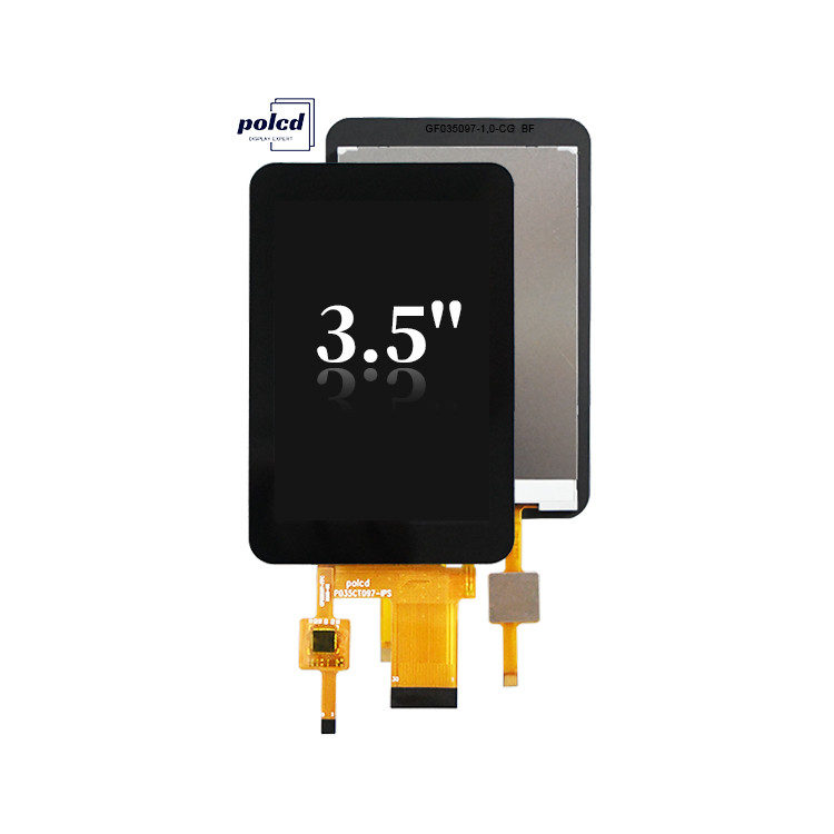Polcd CTP 320x480 Resolución de 30 pines 3.5 pulgadas TFT LCD Modulo de pantalla táctil 330 nit TN Pantalla LCD de vidrio