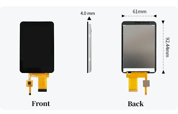 Polcd CTP 320x480 Resolución de 30 pines 3.5 pulgadas TFT LCD Modulo de pantalla táctil 330 nit TN Pantalla LCD de vidrio