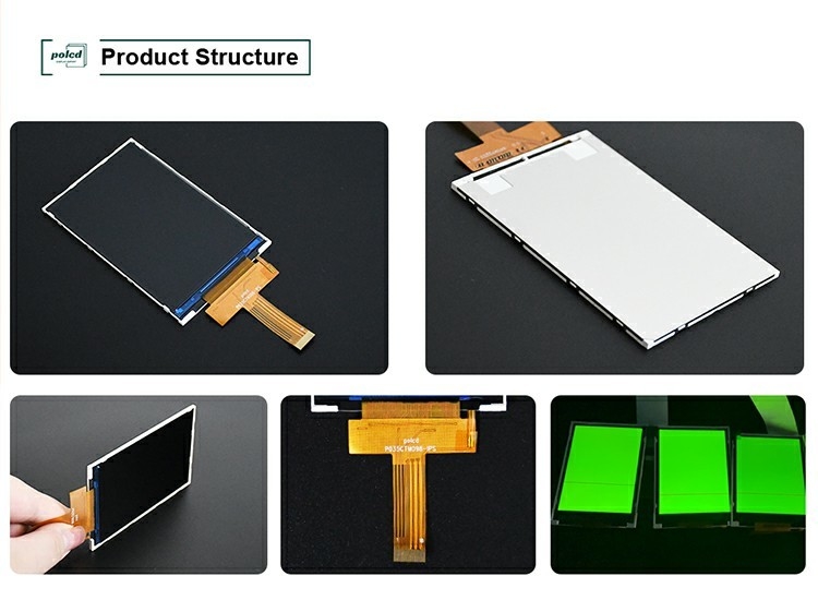 Polcd 3.5 pulgadas 320x480 Resolución 350nits Interfaz Mipi ili9488 IC Modulo de visualización LCD TFT de tipo vertical de 3,5'