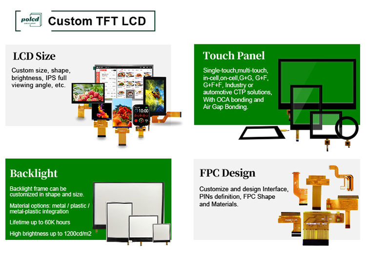 Módulo de pantalla LCD TFT de alto brillo Polcd de 3,5 pulgadas, interfaz SPI, resolución colorida 320x480 LCD