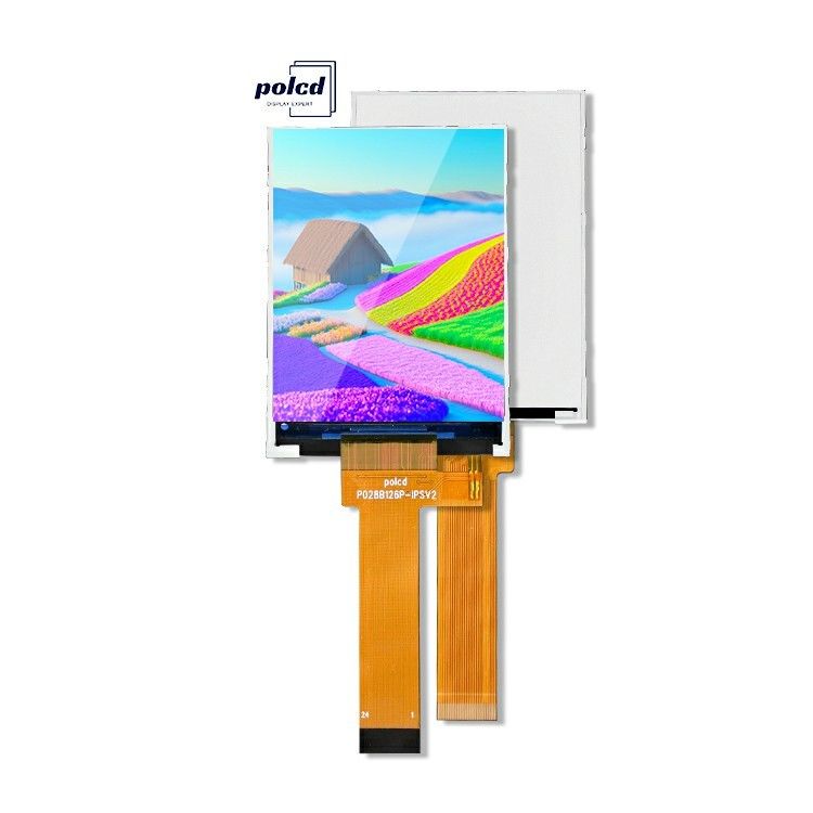 Polcd 2,8 pulgadas pantalla LCD 240x320 MCU Interfaz ángulo de visión ancha TFT módulo LCD transflectivo con ST7789P3-G6