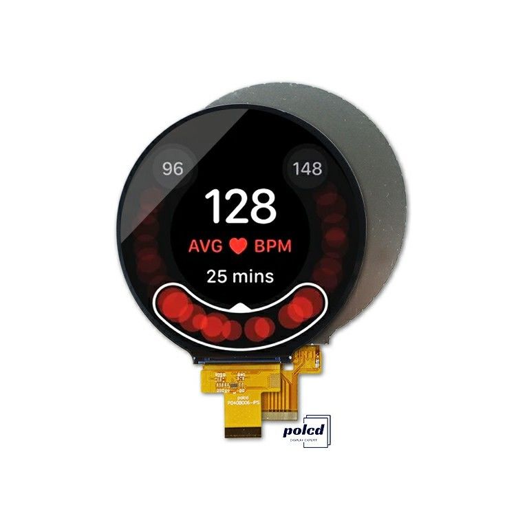 Polcd Tamaño pequeño Pantalla LCD redonda de 4 pulgadas 720x720 píxeles Interfaz MIPI de 4 líneas Pantalla a todo color