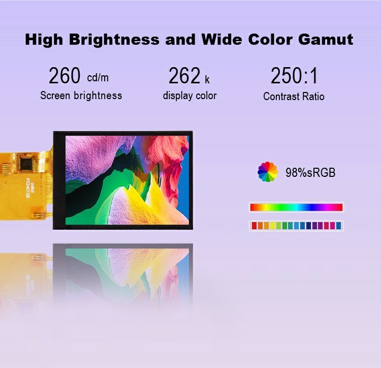 Polcd TFT de 2,4 pulgadas de interfaz Spi LCD 240*320 RGB Color pantalla táctil ST7789V 16pin 2.4 TFT