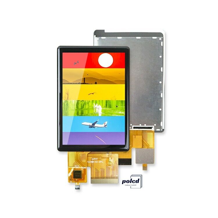 Panel de pantalla LCD TFT a color pequeño de 2,8 pulgadas con interfaz RGB personalizada Polcd, módulo táctil