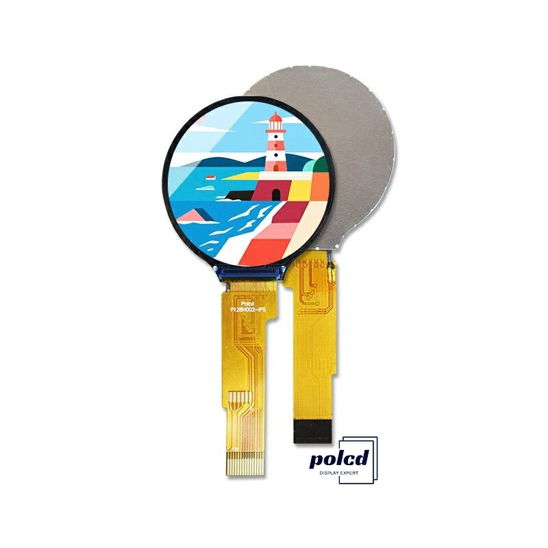 Polcd redondo 240*240 1.28 1.3 pulgadas de toque Tft pantalla LCD SPI Interfaz GC9A01 controlador IC IPS pantalla