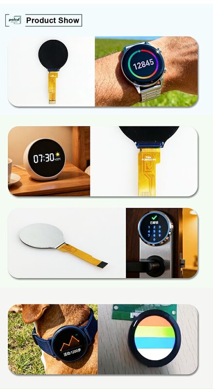 Polcd Pequeño redondo de 1,28 pulgadas pantalla LCD 240*240 1,3 pulgadas Interfaz Spi IPS Circular Tft panel de módulo de LCD