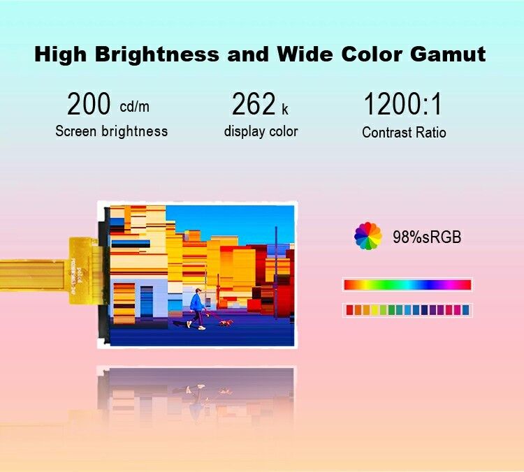Polcd 2.8 pulgadas TFT 240*320 Pantalla de color pequeño JD9853 Interfaz de IC de conducción Spi IPS TFT Pantalla LCD